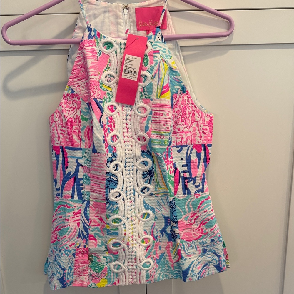 Lilly Pulitzer NWT Pearl Top in Pop Up Summer Remix Patch 00